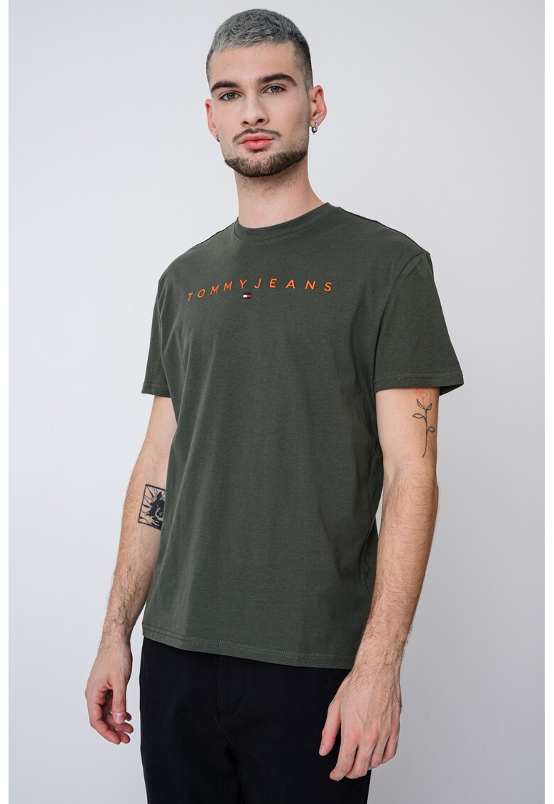 Tricou din bumbac cu logo brodat