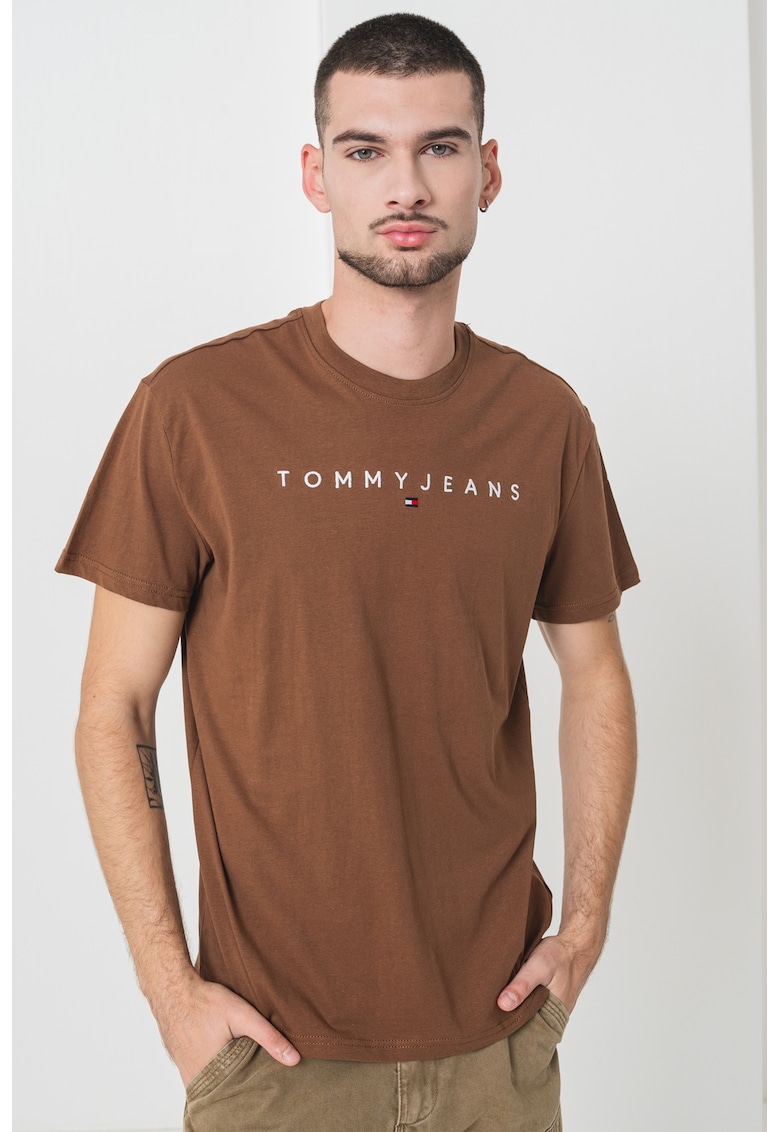 Tricou din bumbac cu logo brodat Tricou din bumbac cu logo brodat