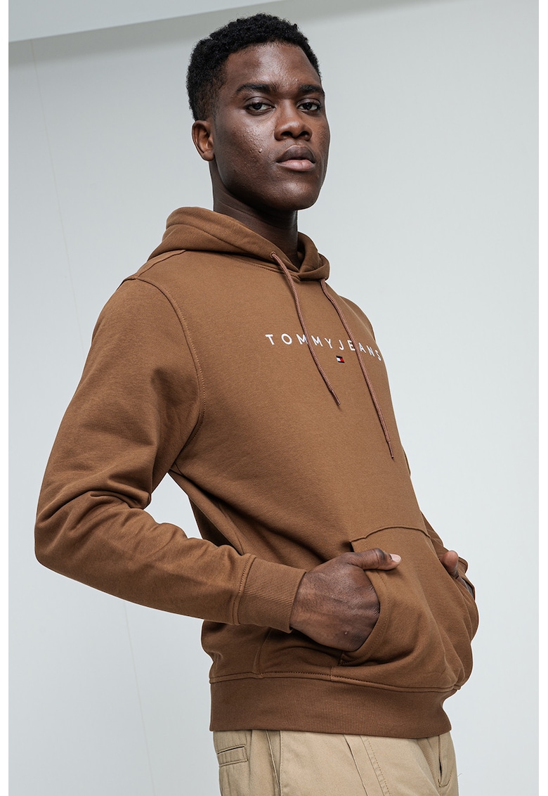 Hanorac din amestec de bumbac cu logo brodat