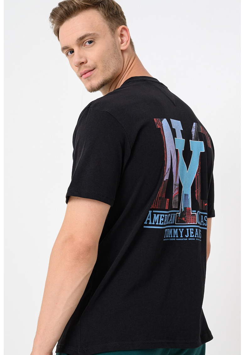 Tricou relaxed fit cu imprimeu pe partea din spate