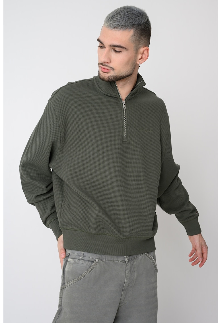 Bluza de trening de bumbac cu logo discret