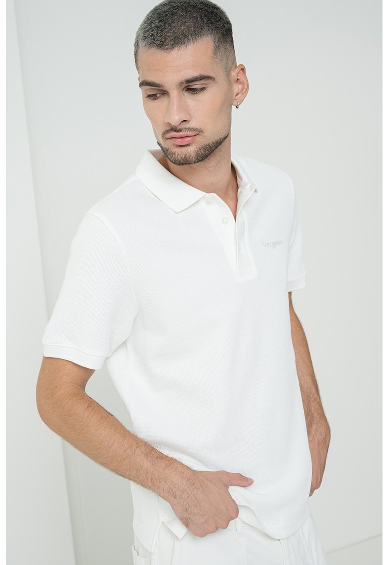 Tricou polo din bumbac cu logo Tricou polo din bumbac cu logo