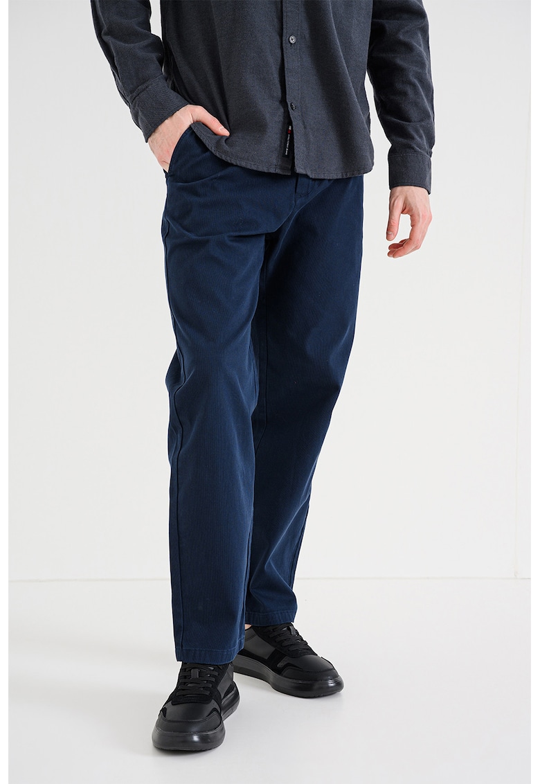 Blugi relaxed fit cu talie medie - Albastru indigo
