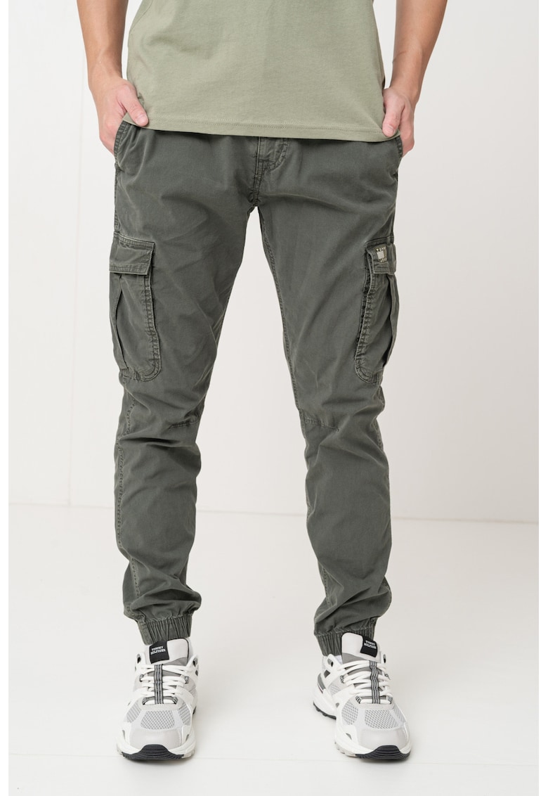 Pantaloni cargo cu detaliu logo