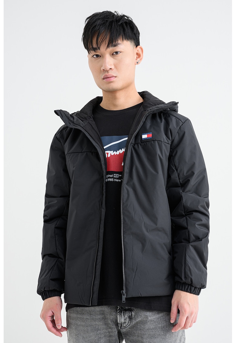 Jacheta cu gluga si logo