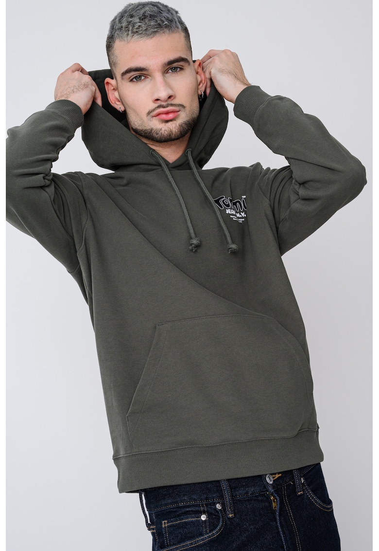 Hanorac cu logo si buzunar kangaroo