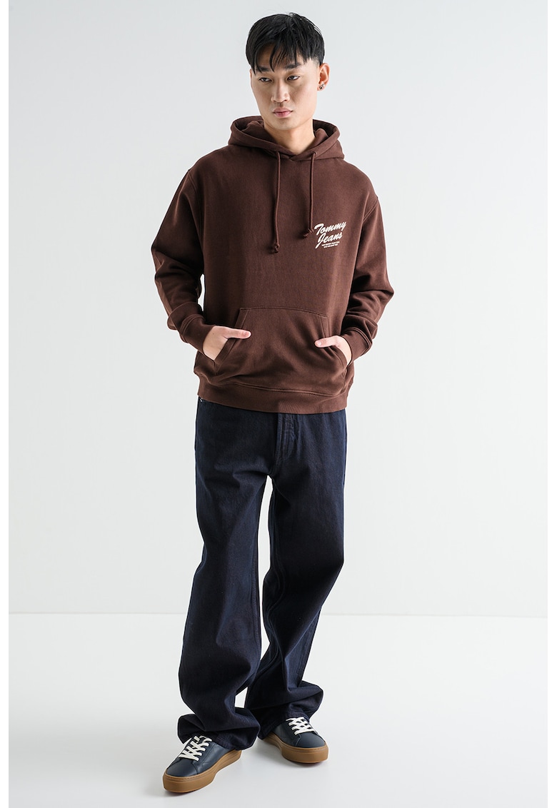 Hanorac cu imprimeu contrastant pe partea din spate