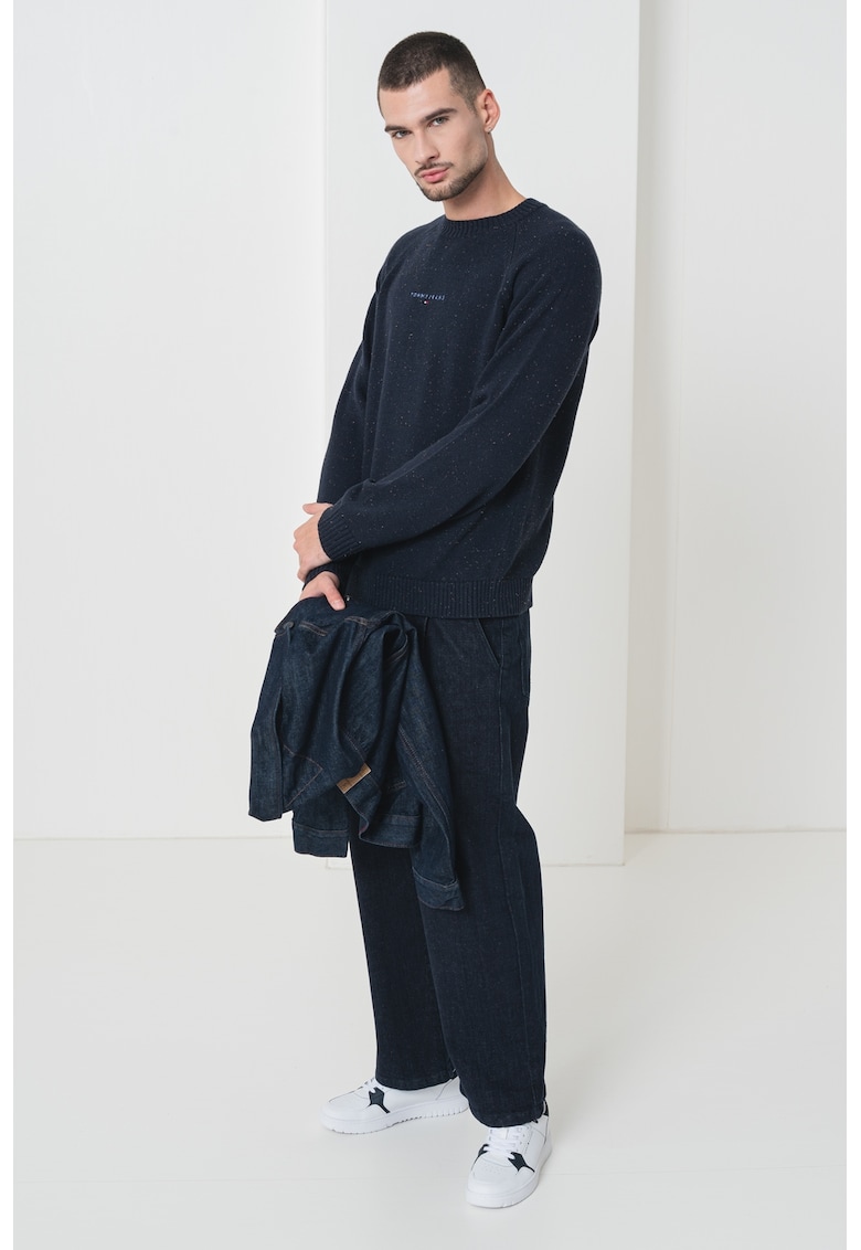 Pulover slim fit cu maneci raglan Pulover slim fit cu maneci raglan