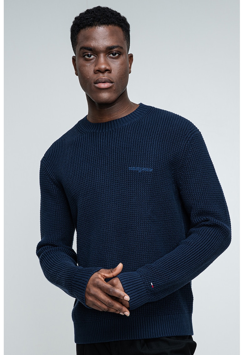 Pulover regular fit de bumbac organic