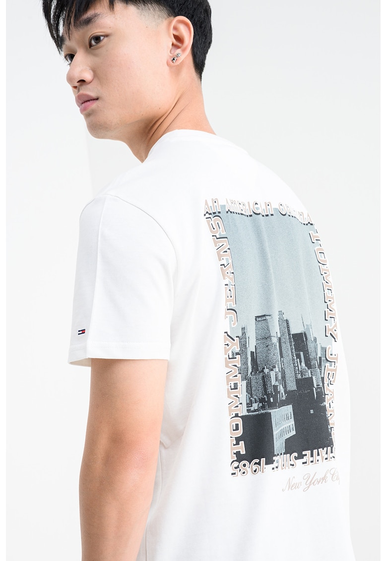 Tricou regular fit cu imprimeu foto pe partea din spate