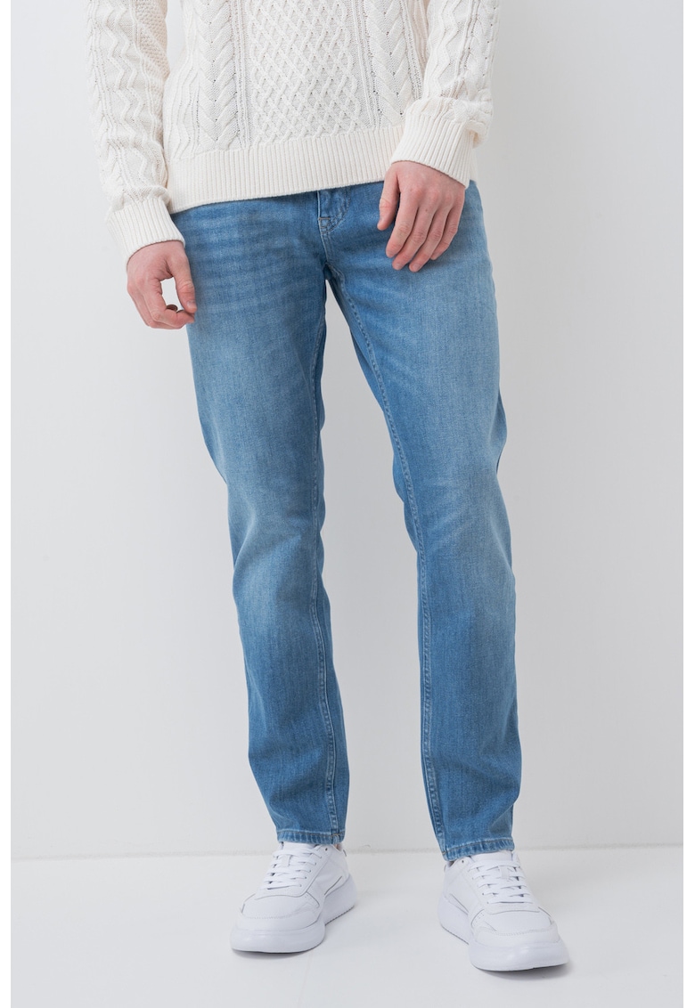 Blugi regular fit cu talie medie - Albastru deschis