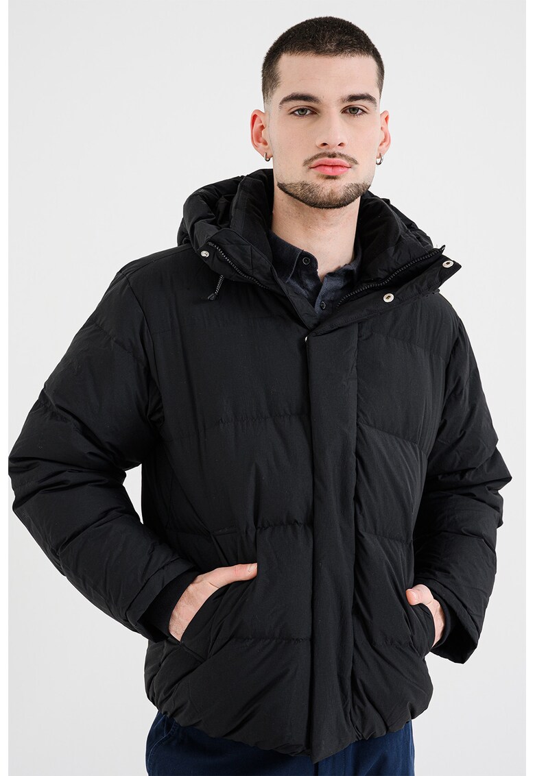 Geaca lejera cu gluga - Negru