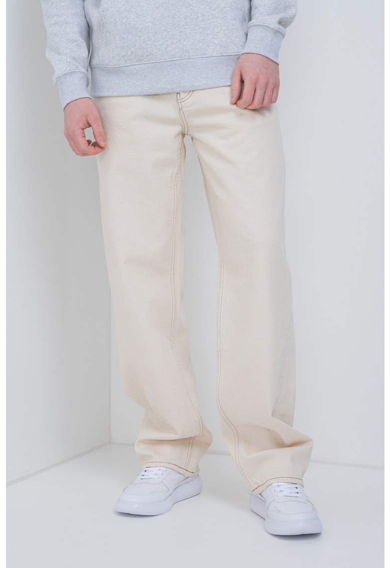 Blugi relaxed fit cu talie medie Blugi relaxed fit cu talie medie