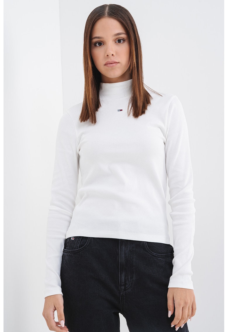 Bluza slim fit din amestec de bumbac Bluza slim fit din amestec de bumbac