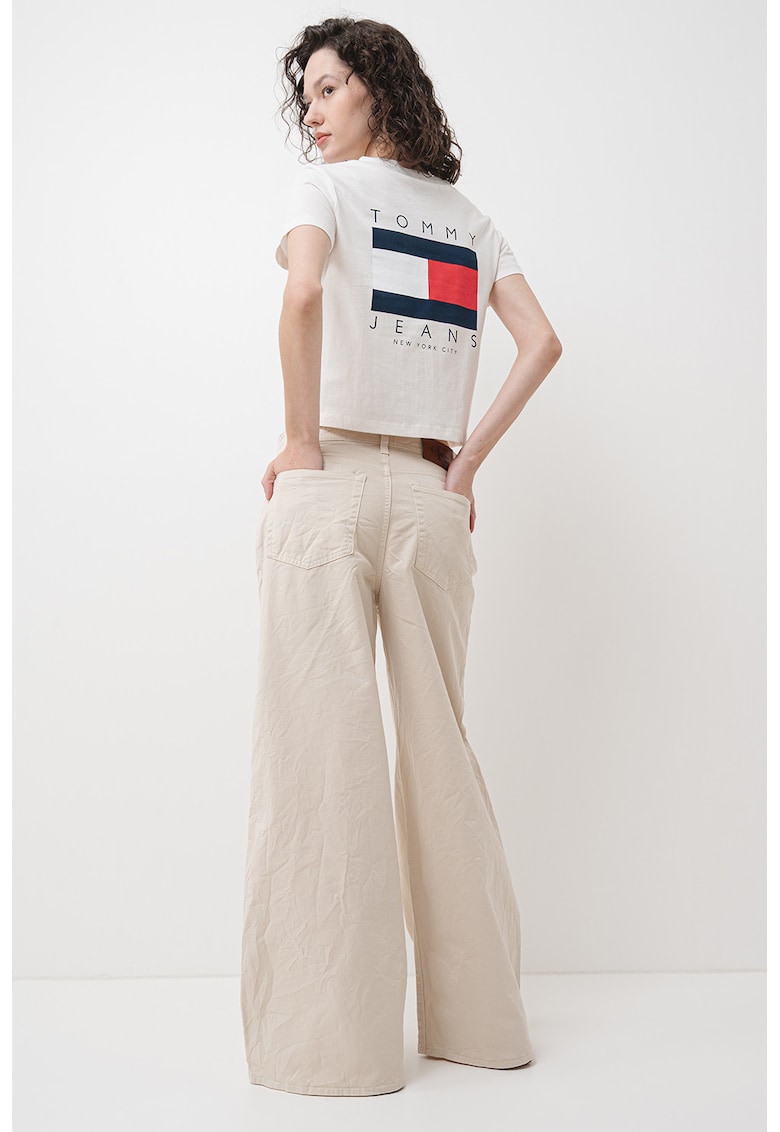 Tricou din bumbac cu imprimeu pe partea din spate Tricou din bumbac cu imprimeu pe partea din spate