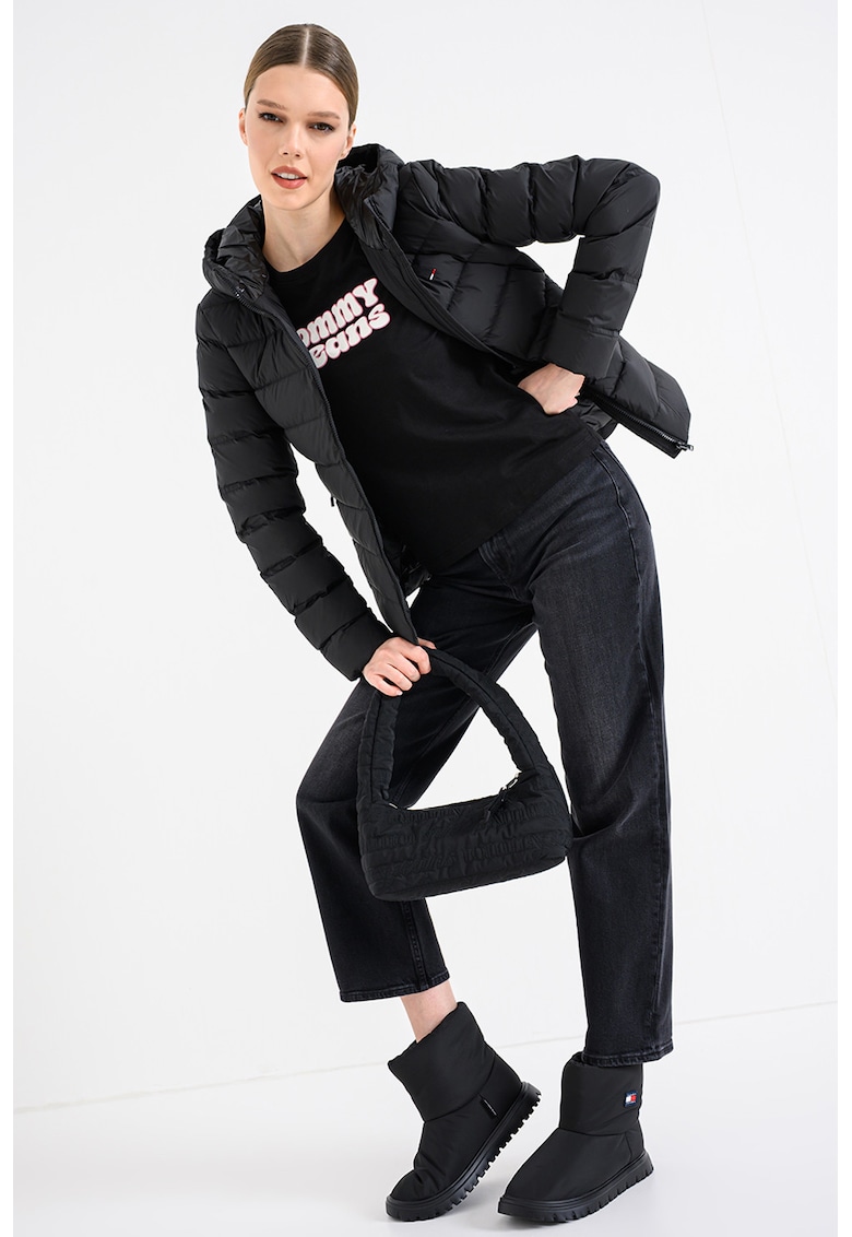 Geaca slim fit cu gluga