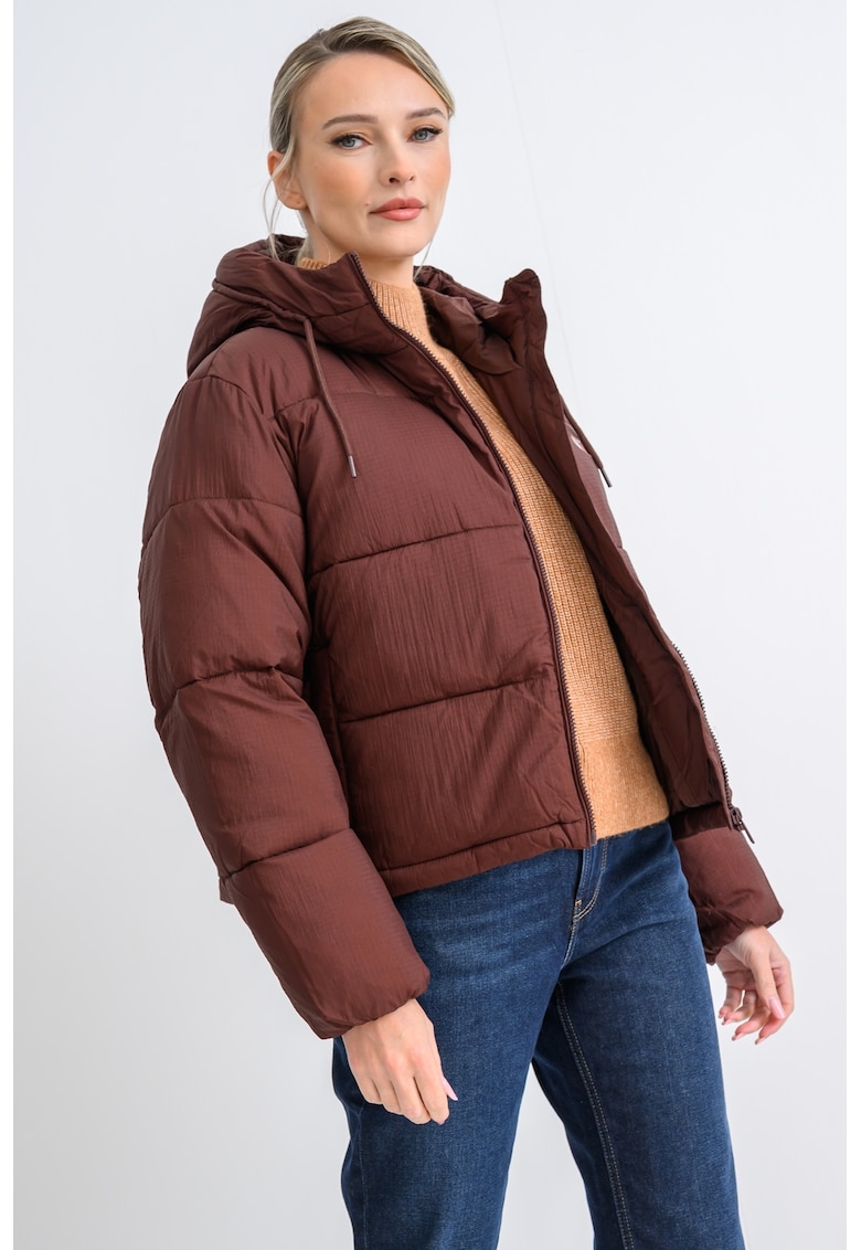 Geaca cu vatelina si gluga - Maro