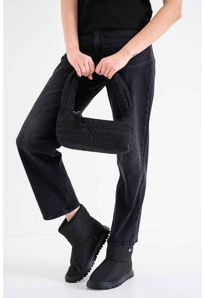 Blugi crop slim fit Layla - Negru melange