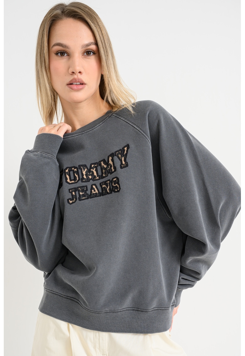 Bluza supradimensionata de trening cu maneci raglan