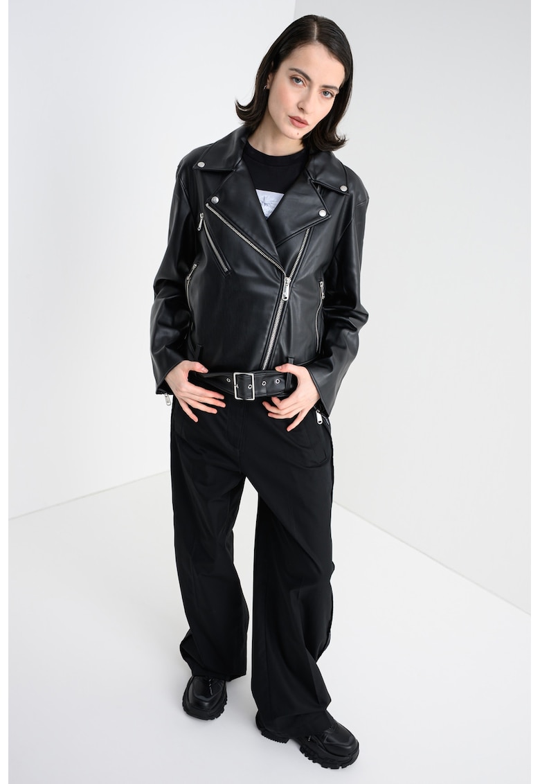 Jacheta biker de piele ecologica