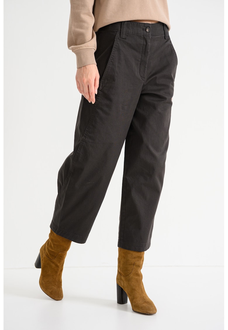 Pantaloni drepti cu talie inalta