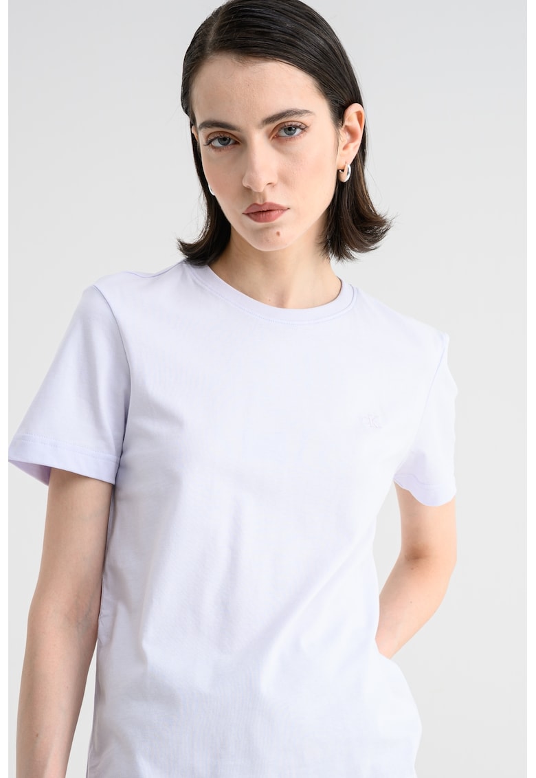 Tricou din bumbac cu logo brodat