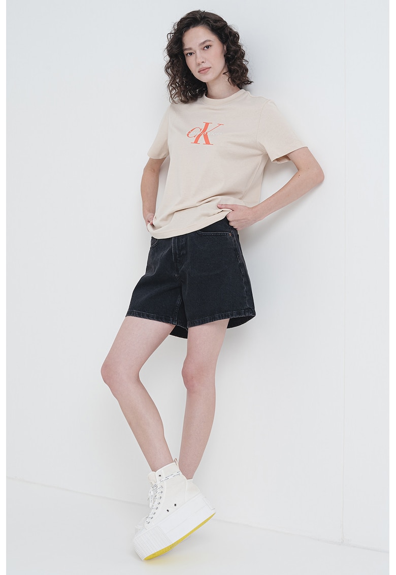 Tricou relaxed fit cu imprimeu logo