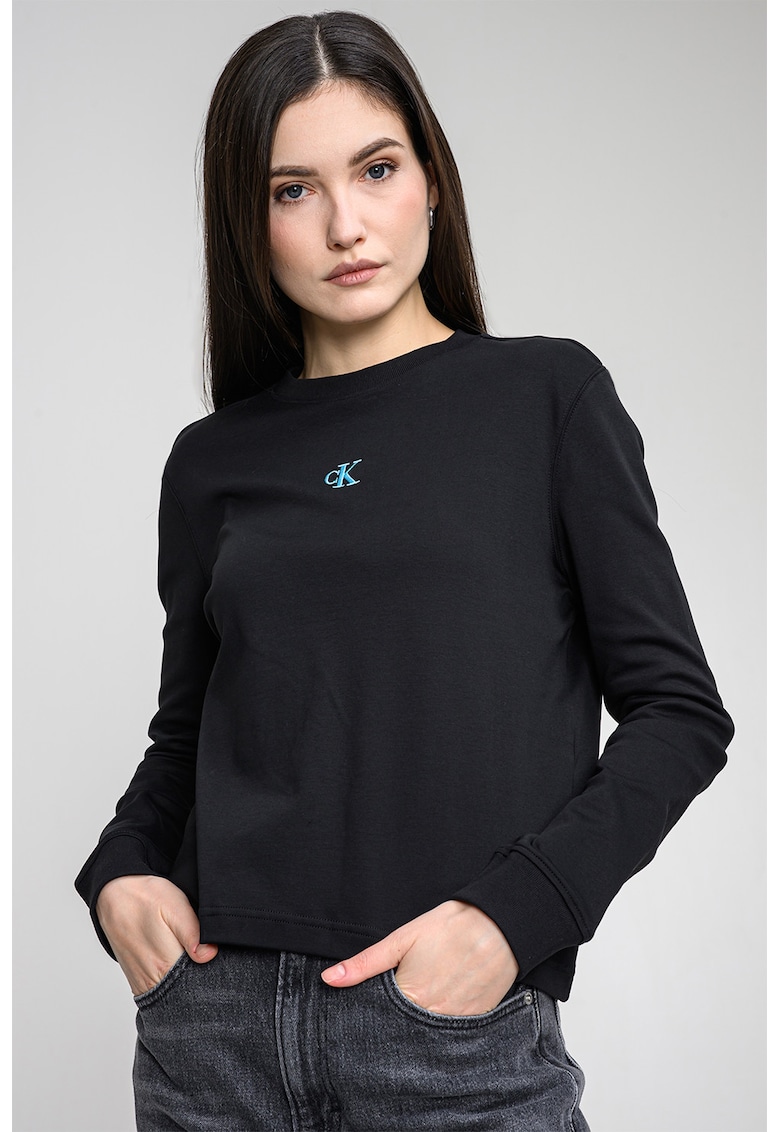 Bluza de trening cu imprimeu logo pe partea din spate - Negru