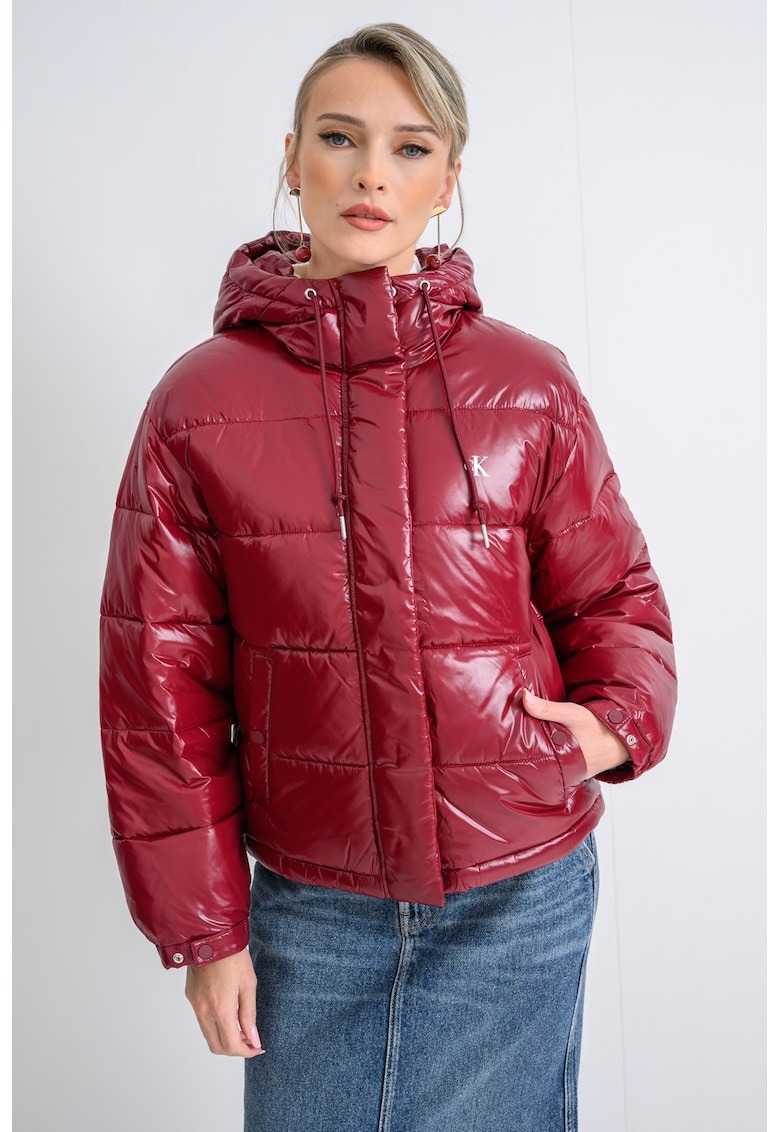 Geaca relaxed fit cu mansete elastice