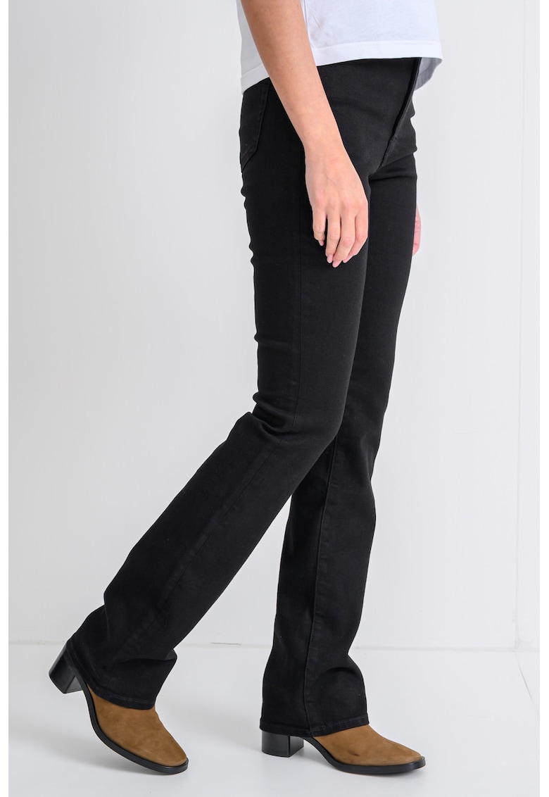 Blugi cu croiala bootcut si talie inalta