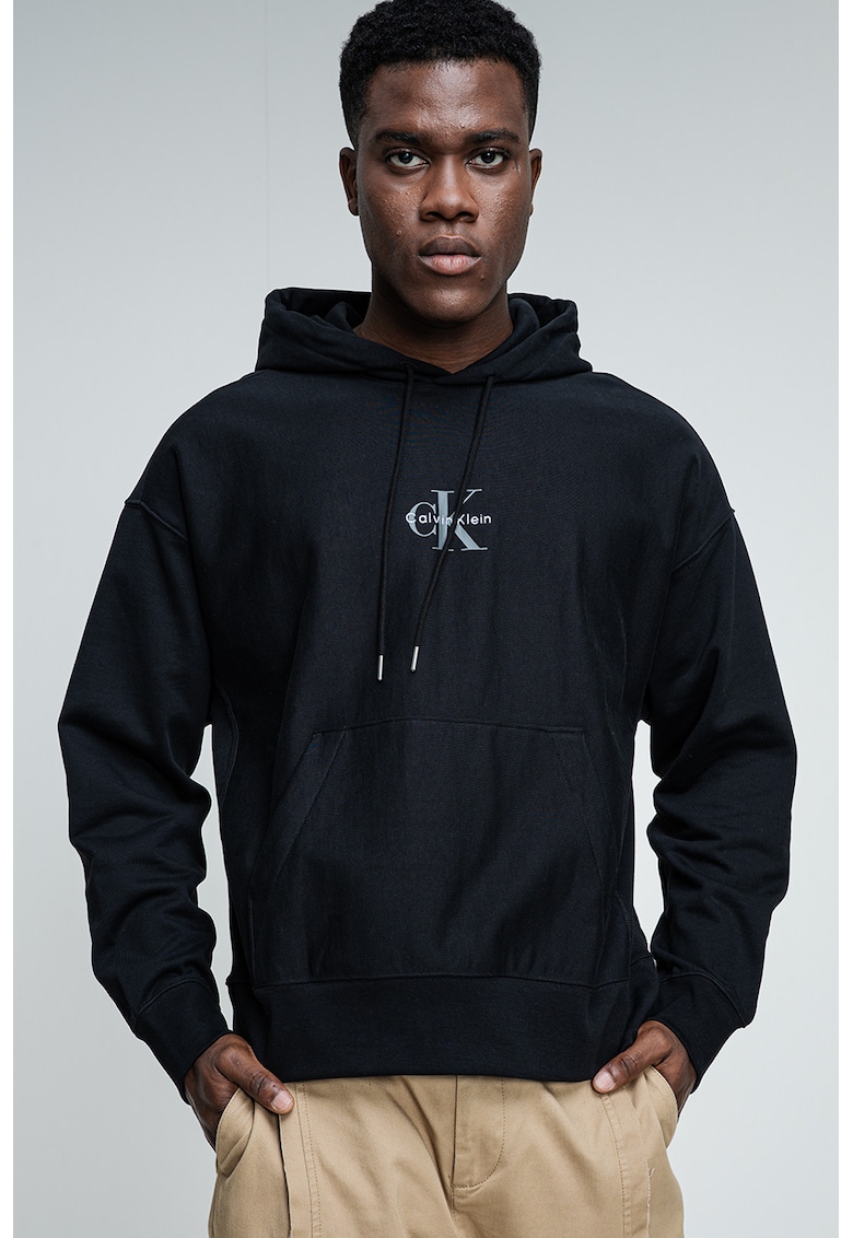 Hanorac din amestec de bumbac cu buzunar kangaroo