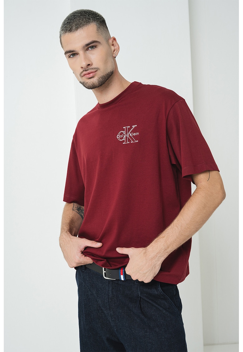 Tricou cu logo - Visiniu