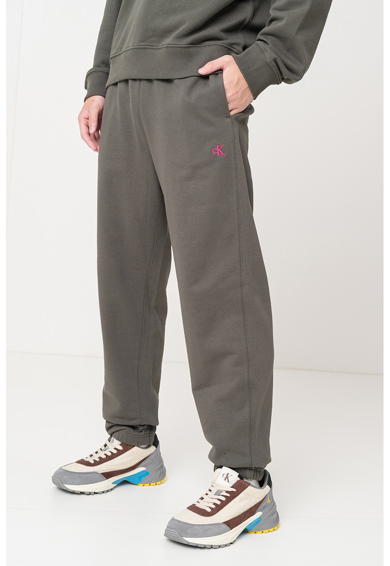 Pantaloni de trening relaxed fit cu terminatie elastica