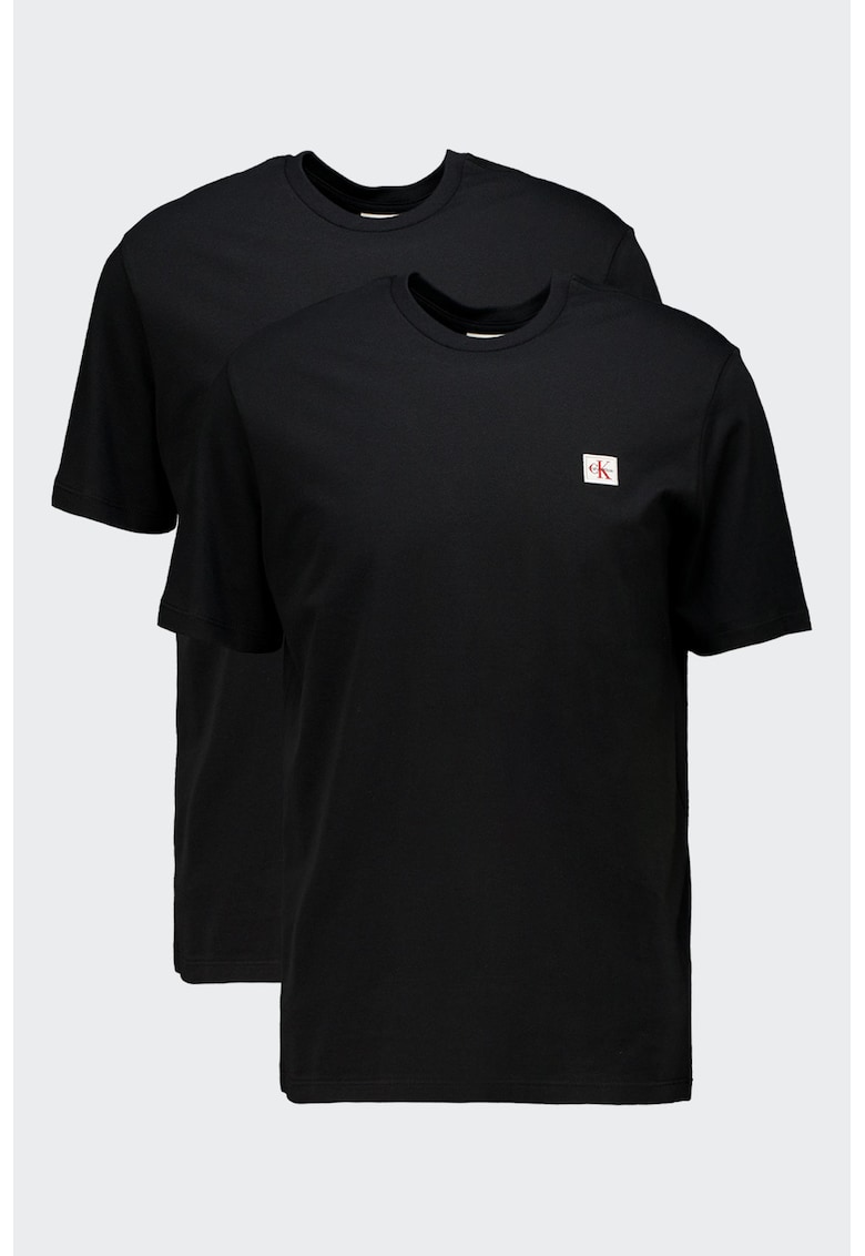 Set de tricouri din bumbac - 2 piese - Negru