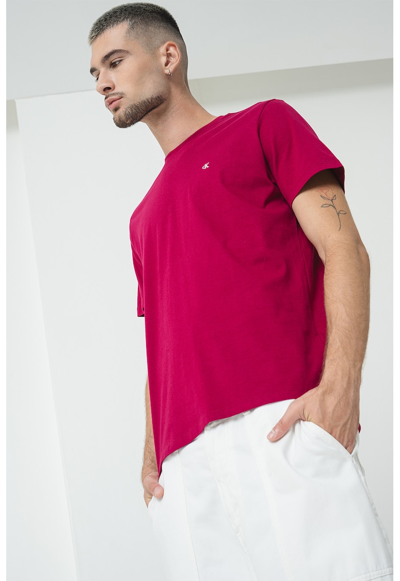 Tricou cu detaliu logo - Visiniu