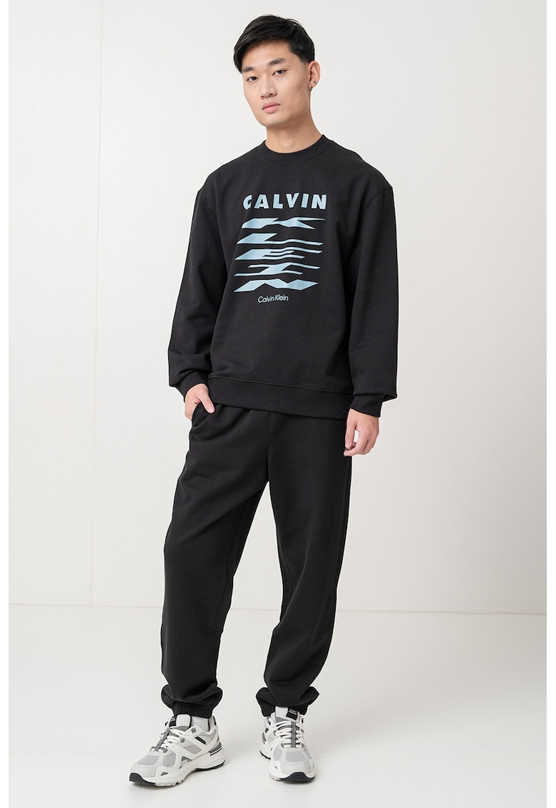 Bluza de trening din bumbac cu imprimeu logo