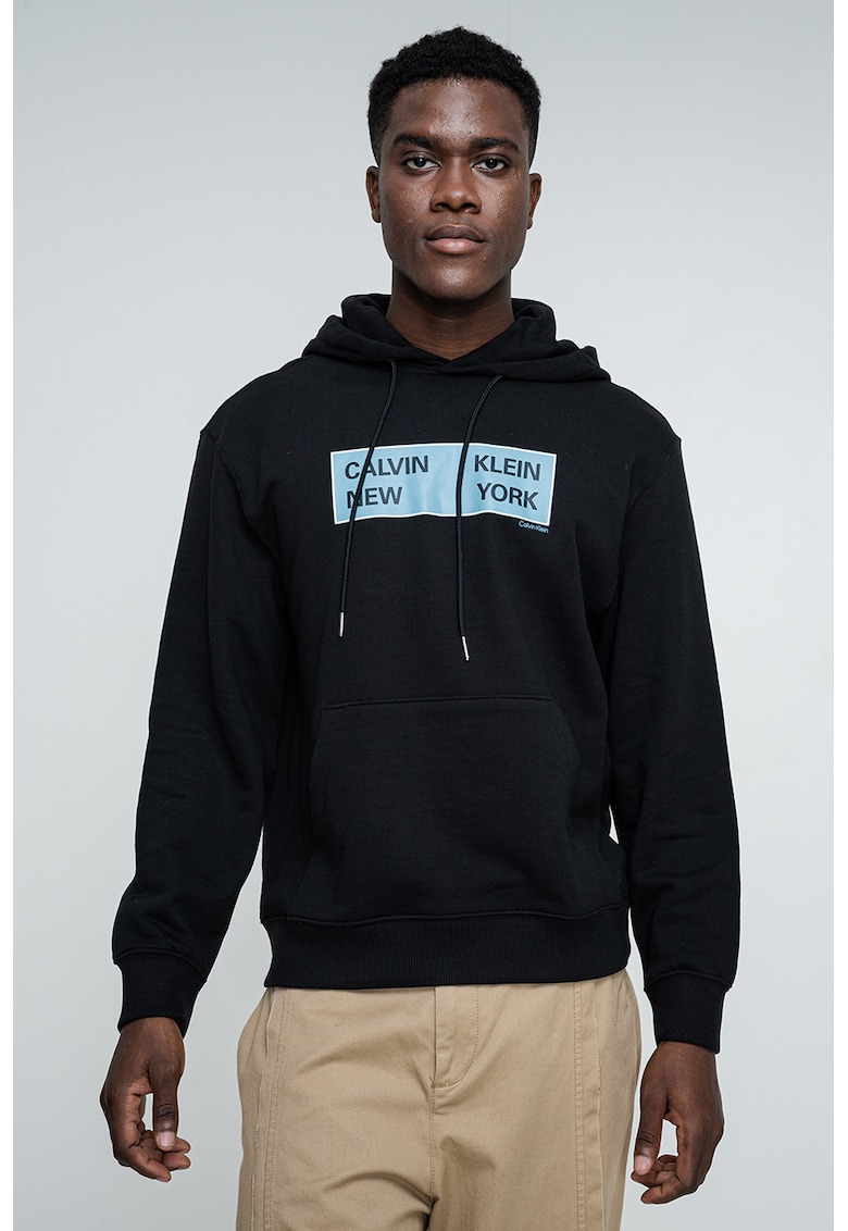 Hanorac de bumbac cu aplicatie logo