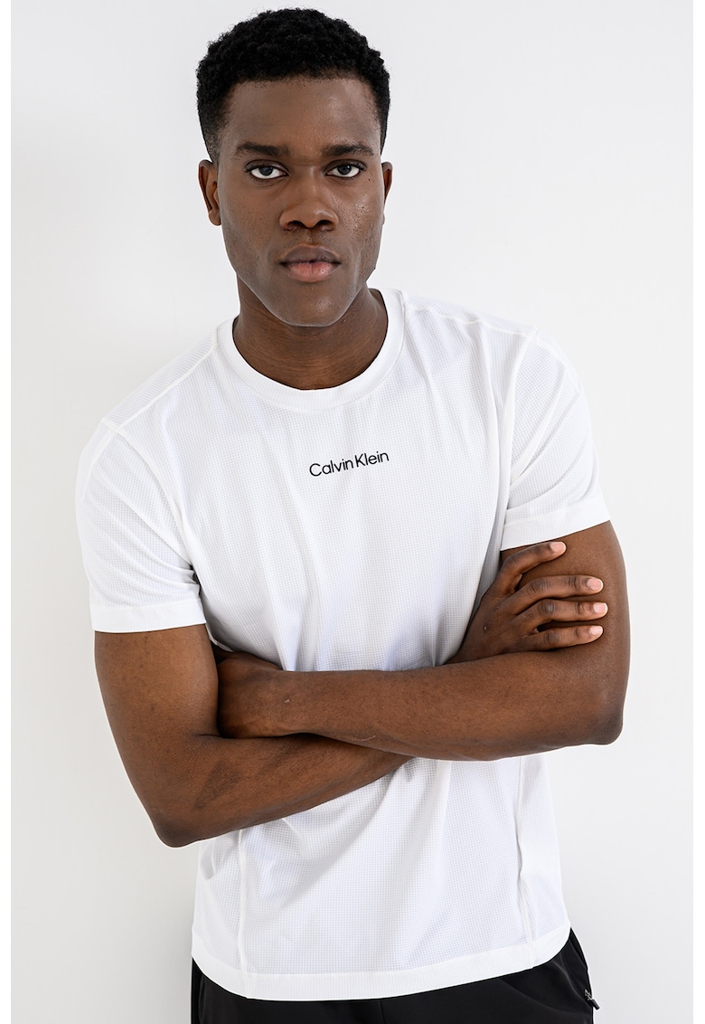 Tricou cu tehnologie uscare rapida - pentru fitness - Alb