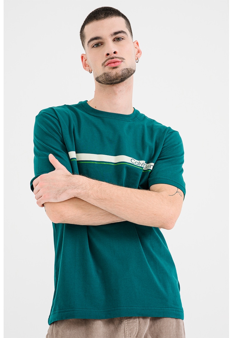 Tricou cu model uni pentru antrenament - Verde englez