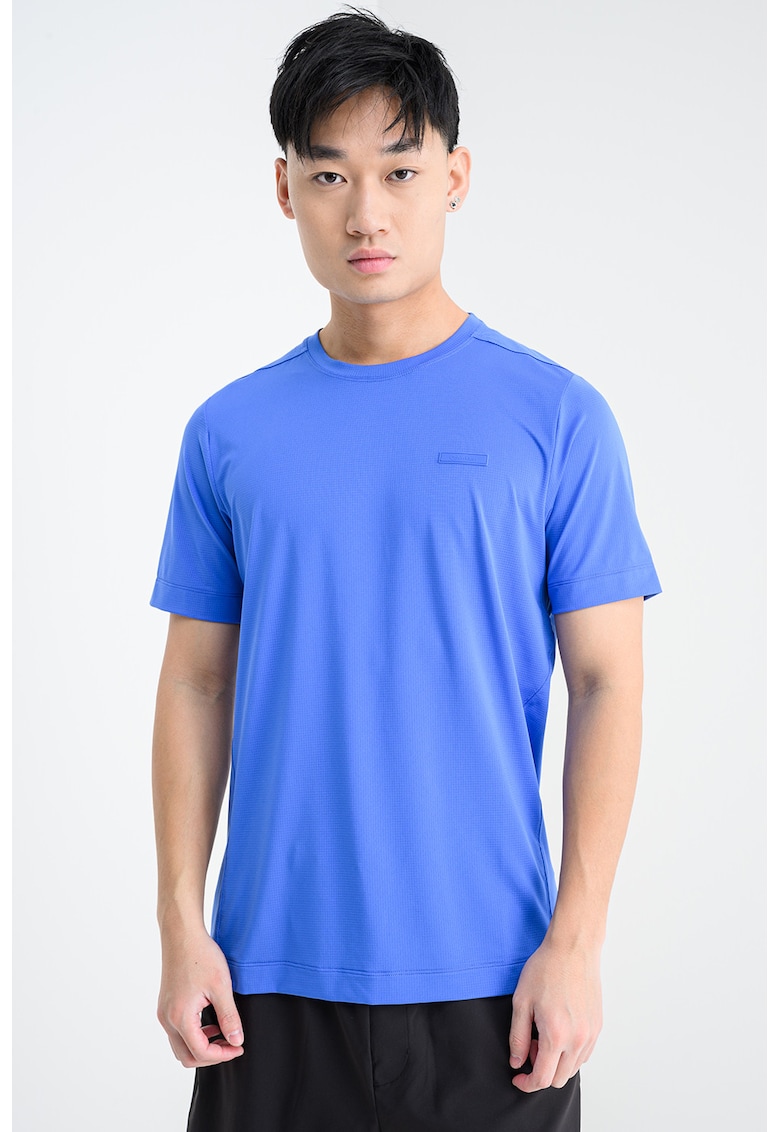 Tricou cu logo - pentru fitness - Albastru deschis