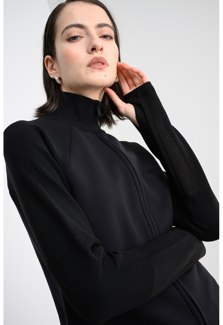 Bluza de trening cu fermoar si decupaj pentru deget - pentru antrenament