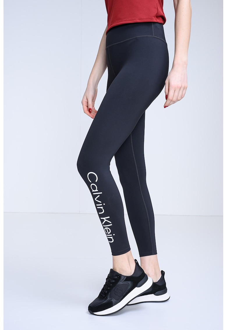 Colanti crop pentru fitness - Negru