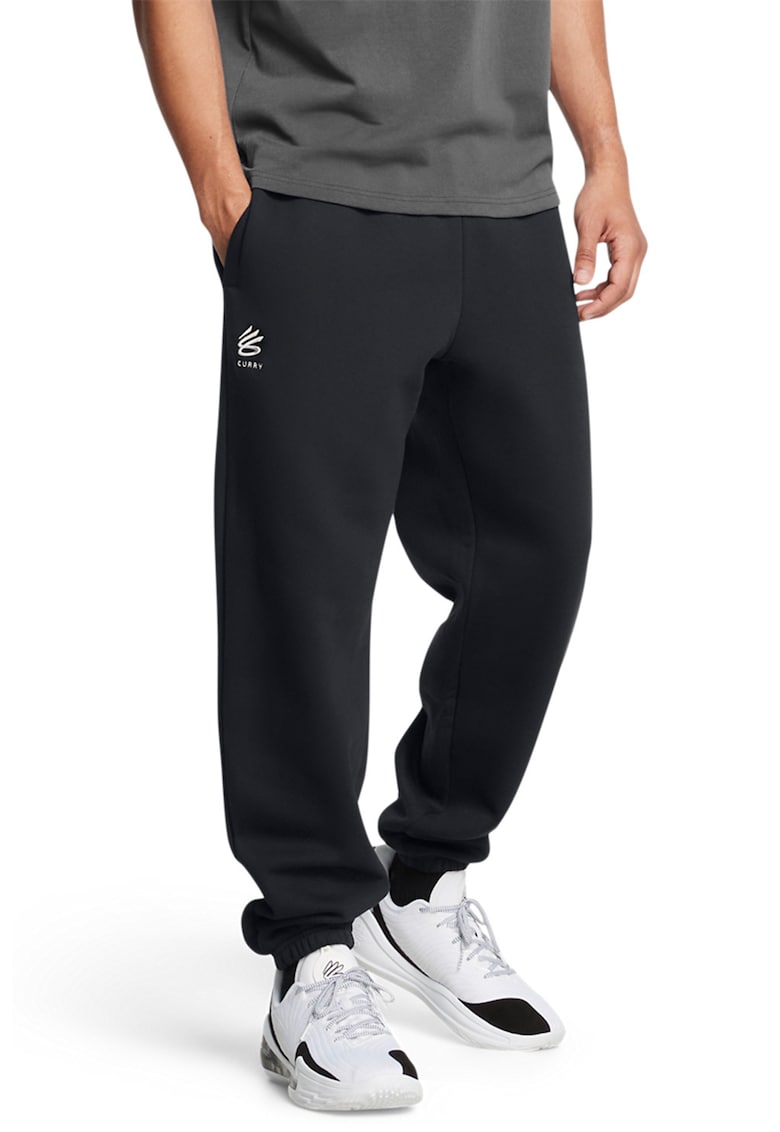 Pantaloni cu logo pentru baschet - Negru