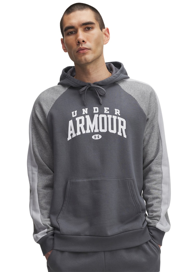 Hanorac cu buzunar kangaroo si logo pentru fitness Rival