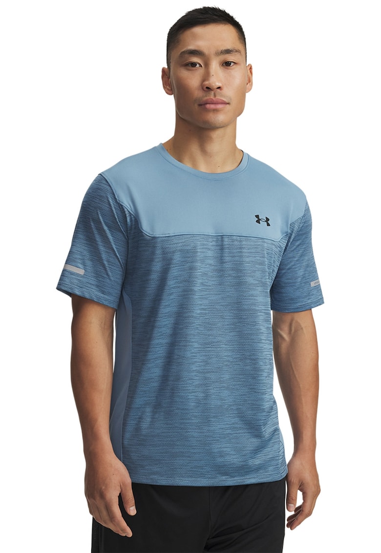 Tricou cu decolteu la baza gatului si imprimeu logo - pentru fitness