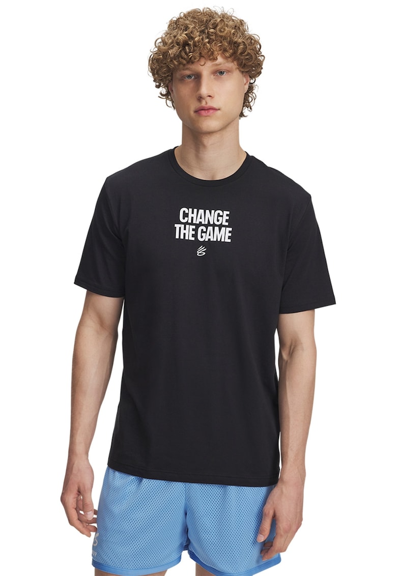 Tricou dun amestec de bumbac cu imprimeu text - pentru baschet Curry Playable