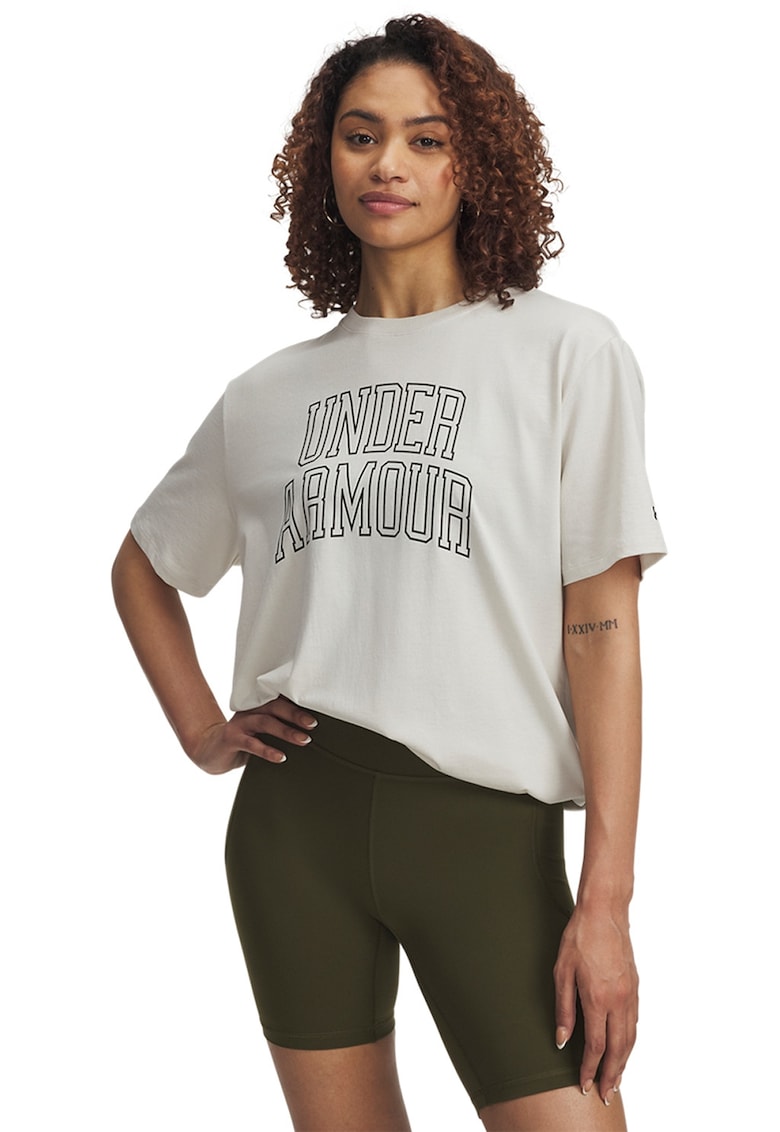 Tricou supradimensionat cu imprimeu logo Rival OS Campus