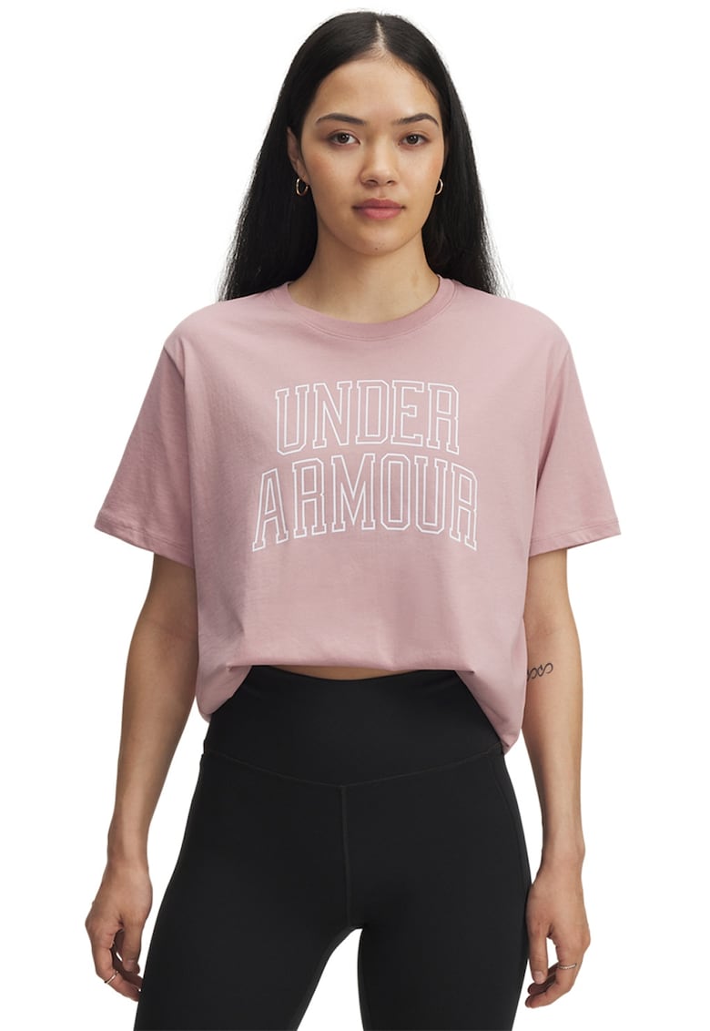 Tricou supradimensionat cu imprimeu logo Rival OS Campus