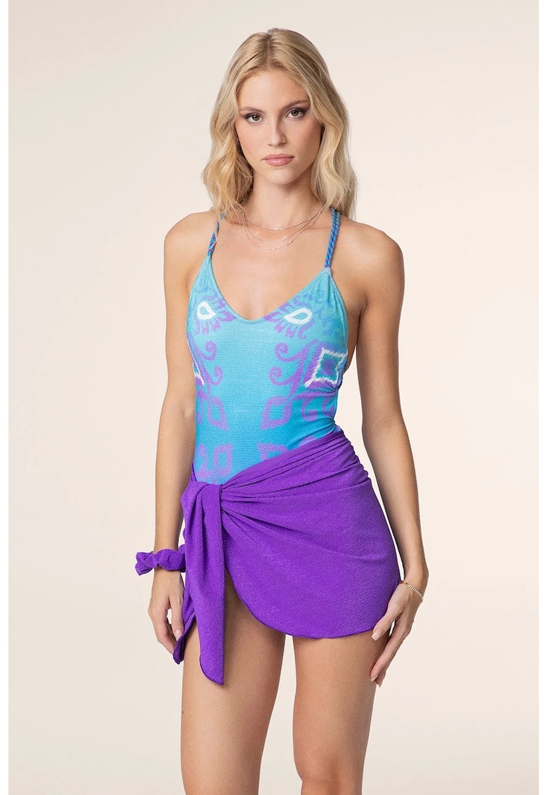 Fustă de plajă asimetrică -