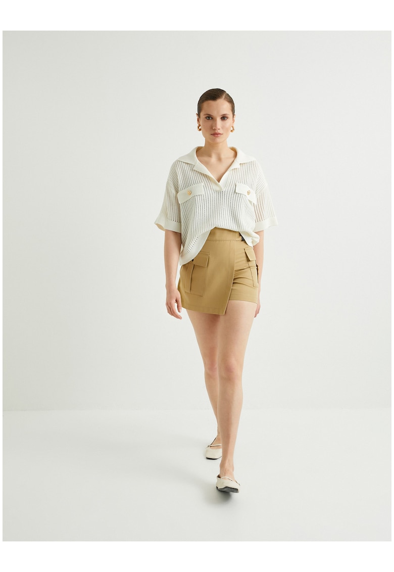 Pulover lejer cu perforatii